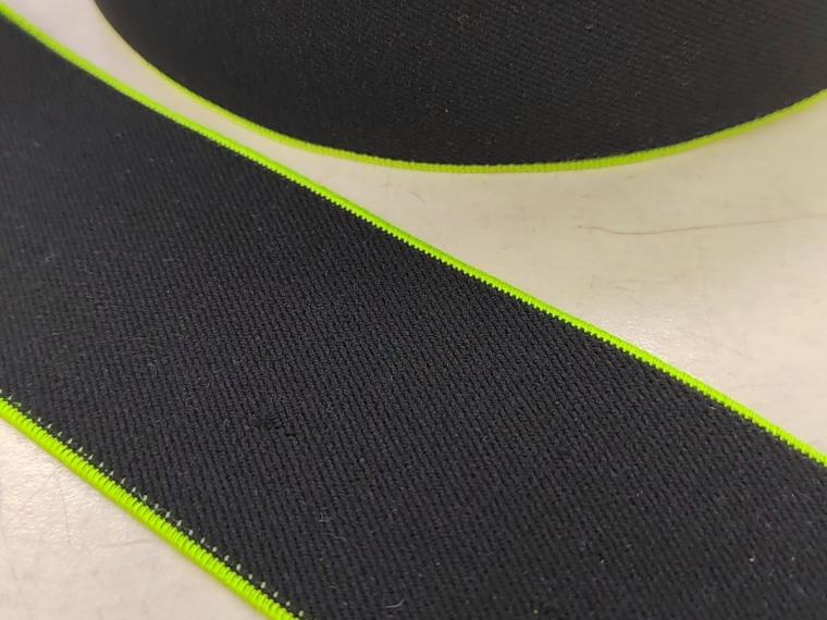 Резинка 5 см черная/салатовая