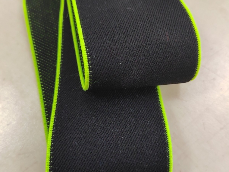 Резинка 5 см черная/салатовая