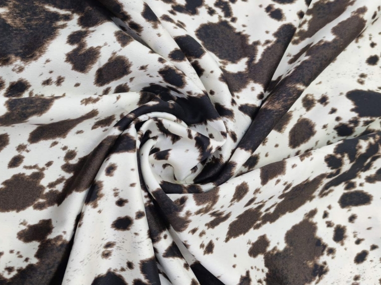 Сатин дизайн корова молочный