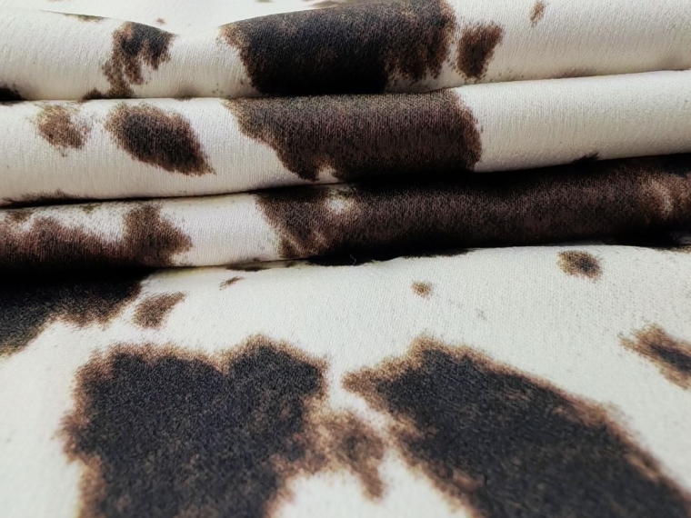 Сатин дизайн корова молочный