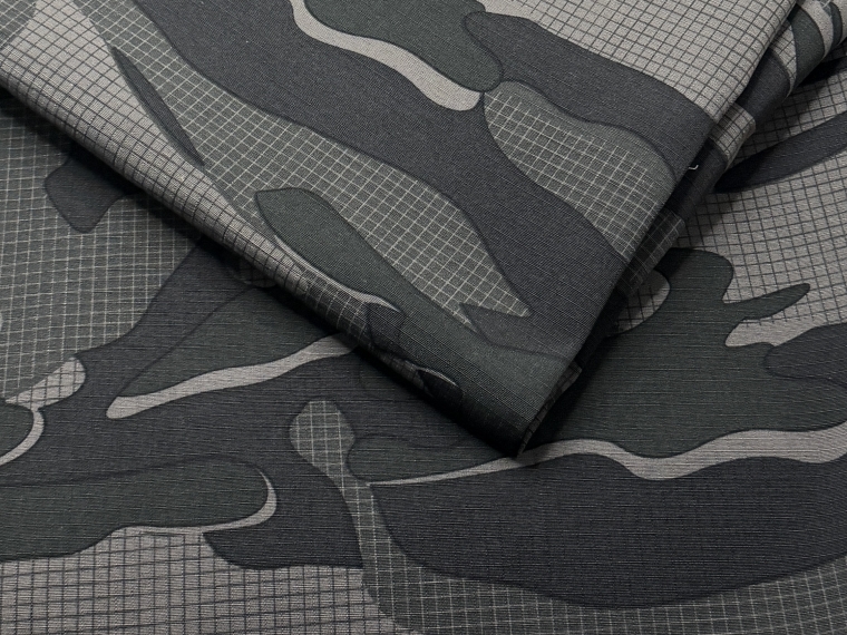 Ткань Грета водооталкивающая отделка милитари черный