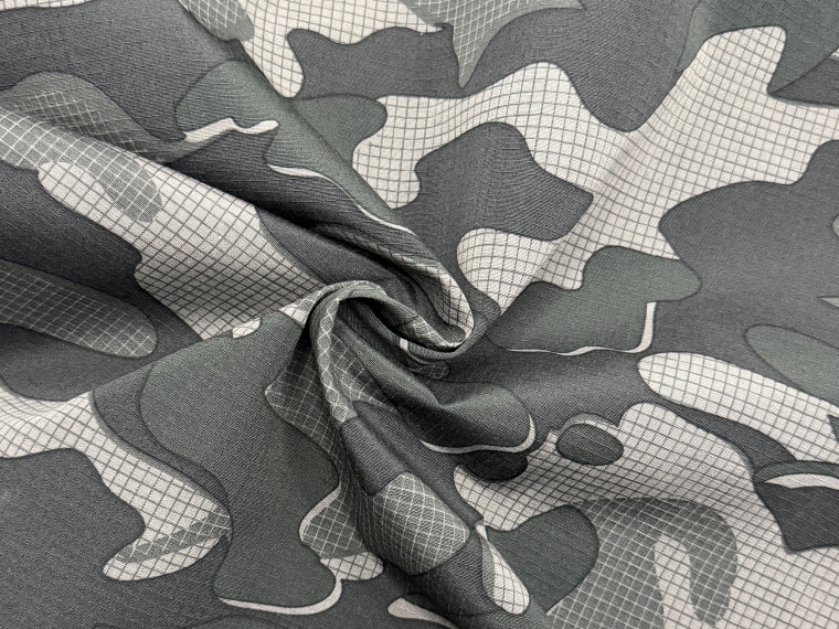 Ткань Грета водооталкивающая отделка милитари черный