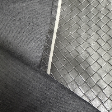 Кожа с ромбами черный